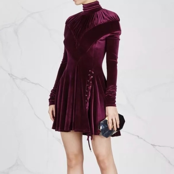 Y/Project velvet dress with lace up NWT size 38 - Picture 2 of 8